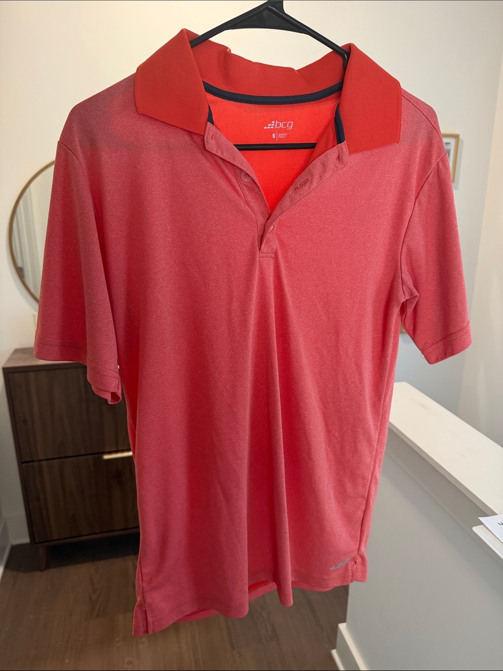 bcg Men's Coral Performance Polo - Short Sleeve